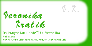 veronika kralik business card